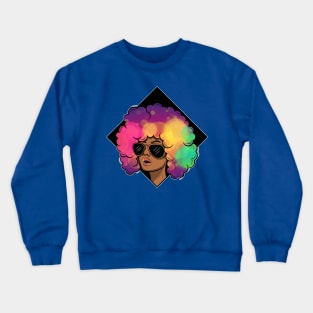 Pride Latina Afro Queen hispanic columbian gift present Crewneck Sweatshirt